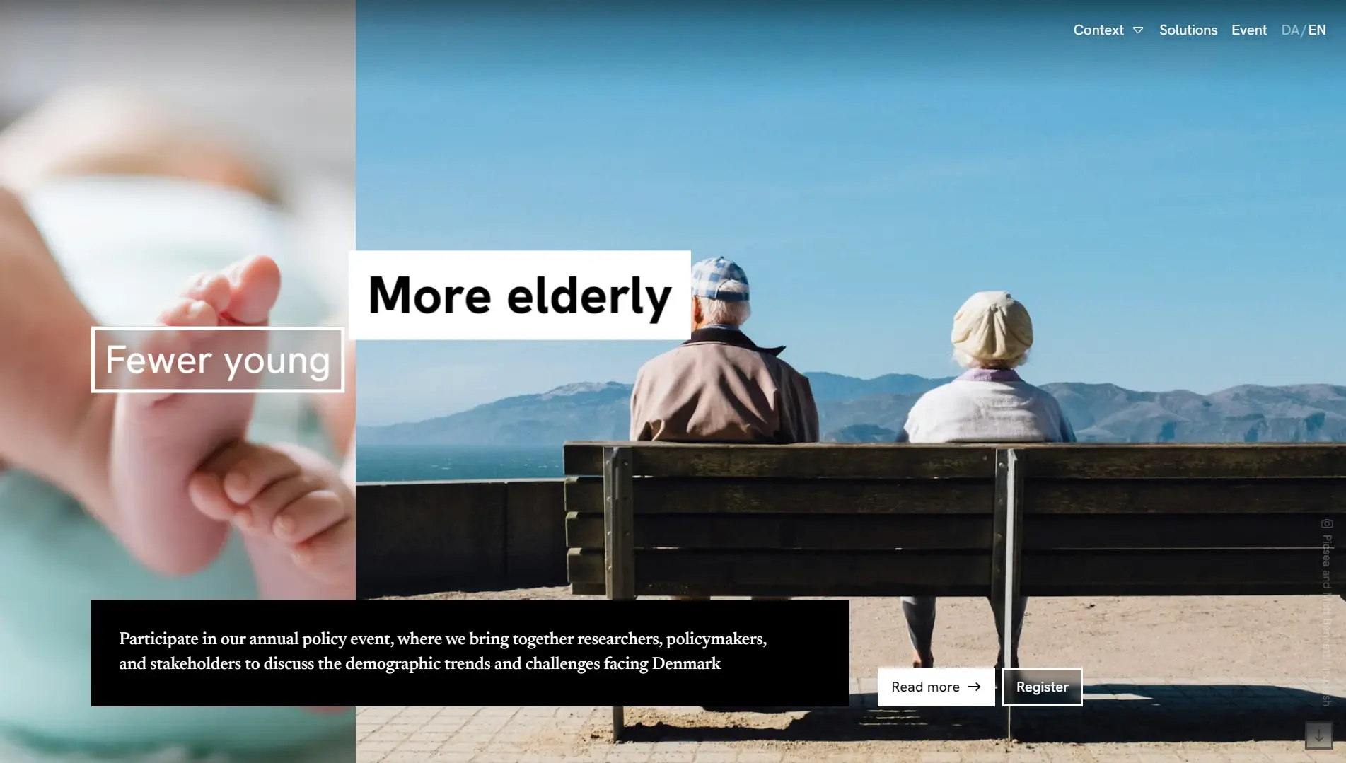 Fewer young, more elderly